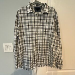 Banana Republic Black and White Plaid Shirt